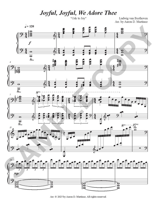 Joyful, Joyful, We Adore Thee Sheet Music