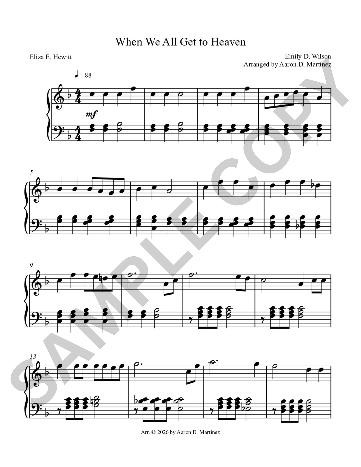 When We All Get to Heaven Sheet Music