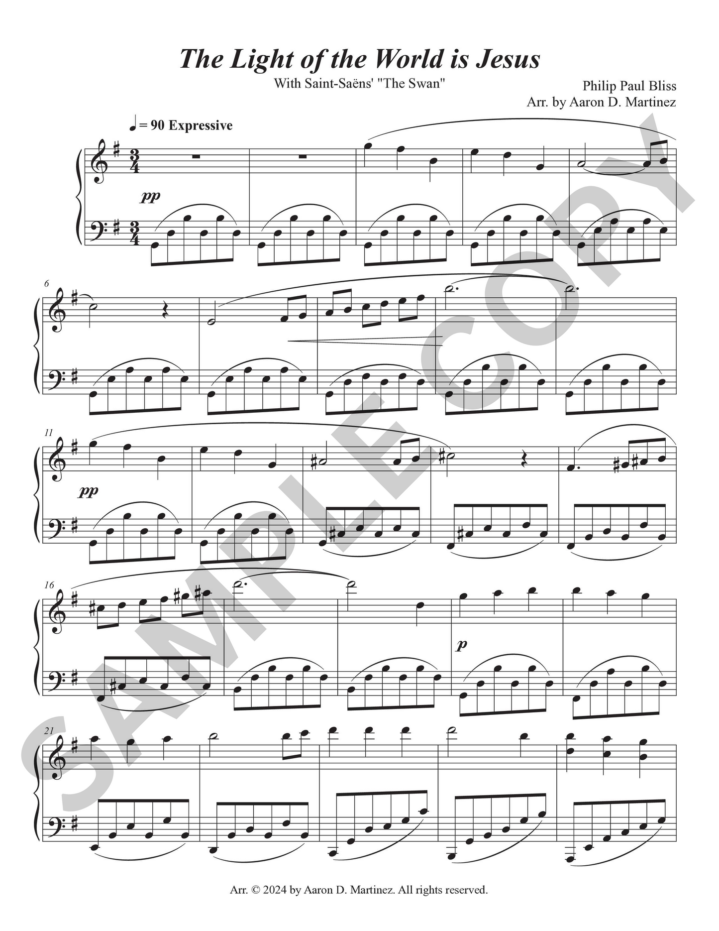 The Light of the World is Jesus Sheet Music