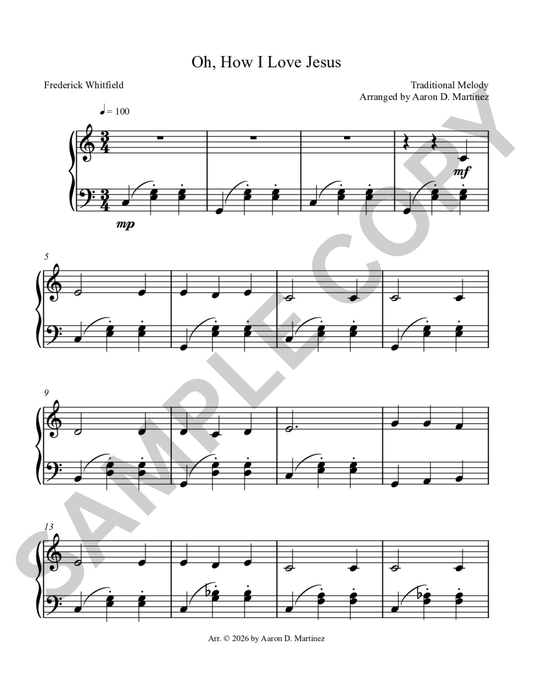 Oh, How I Love Jesus Sheet Music